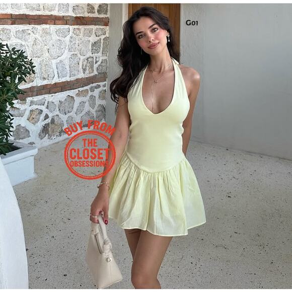 RARE!!! ZARA BLOGGER FAVE!!! Halter Dress NWT - Picture 4 of 16